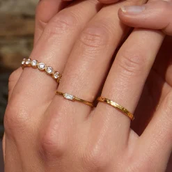 Atolea Jewelry Rings<Beaded Diamond Ring