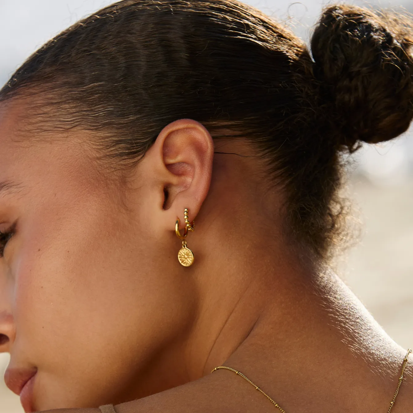 Atolea Jewelry Earrings<Beaded Hoops Earrings