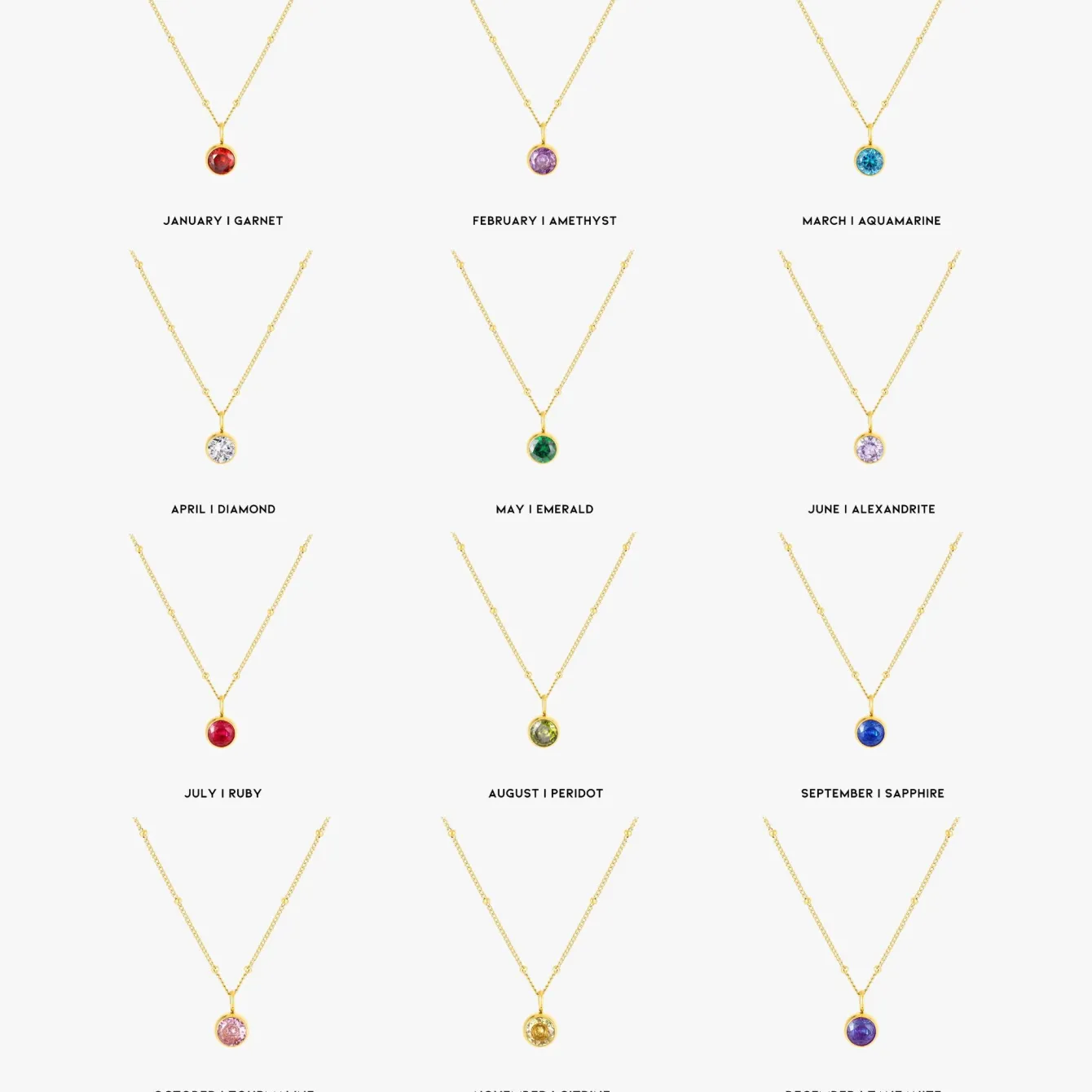 Atolea Jewelry Necklaces<Birthstone Necklace