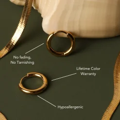 Atolea Jewelry Earrings<Bold Huggie Hoops