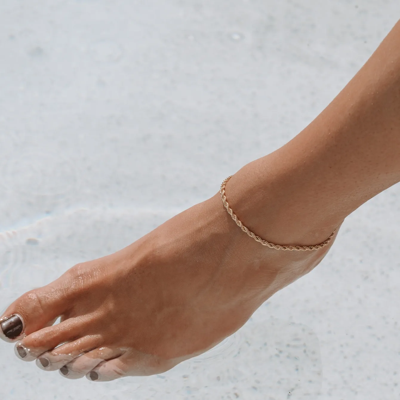 Atolea Jewelry Anklets<Calvi Rope Chain Anklet
