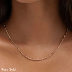 Atolea Jewelry Necklaces<Calvi Rope Chain Necklace