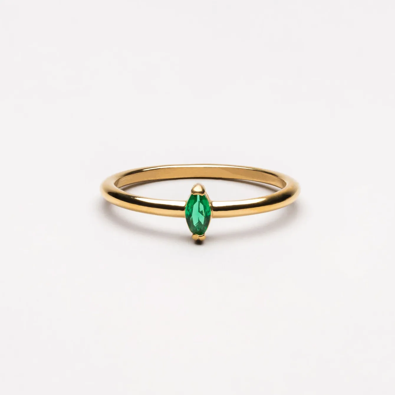 Atolea Jewelry Rings<Dainty Emerald Ring