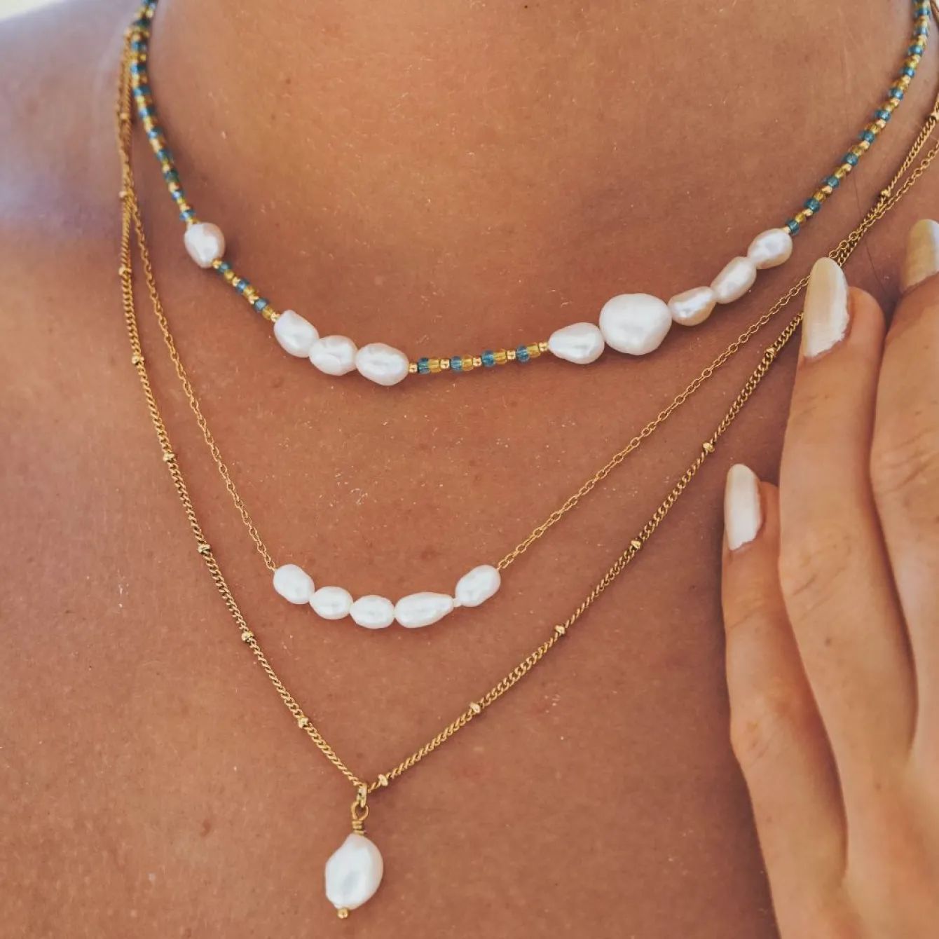 Atolea Jewelry Pearls|Necklaces<Dainty Freshwater Pearl Necklace