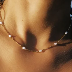Atolea Jewelry Pearls|Necklaces<Dainty Gold Pearl Choker