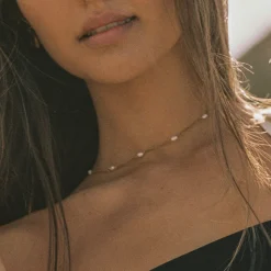 Atolea Jewelry Pearls|Necklaces<Dainty Gold Pearl Choker