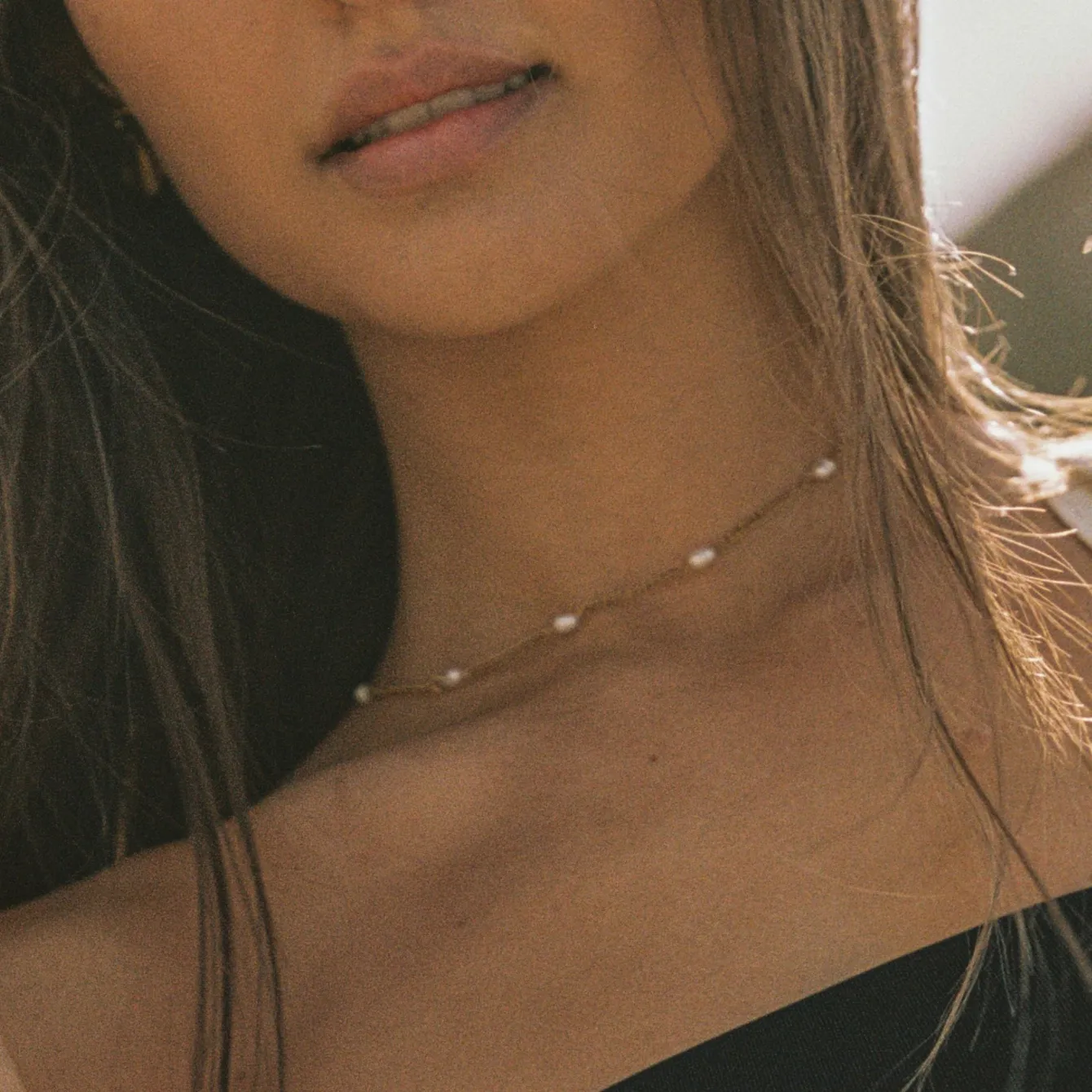 Atolea Jewelry Pearls|Necklaces<Dainty Gold Pearl Choker