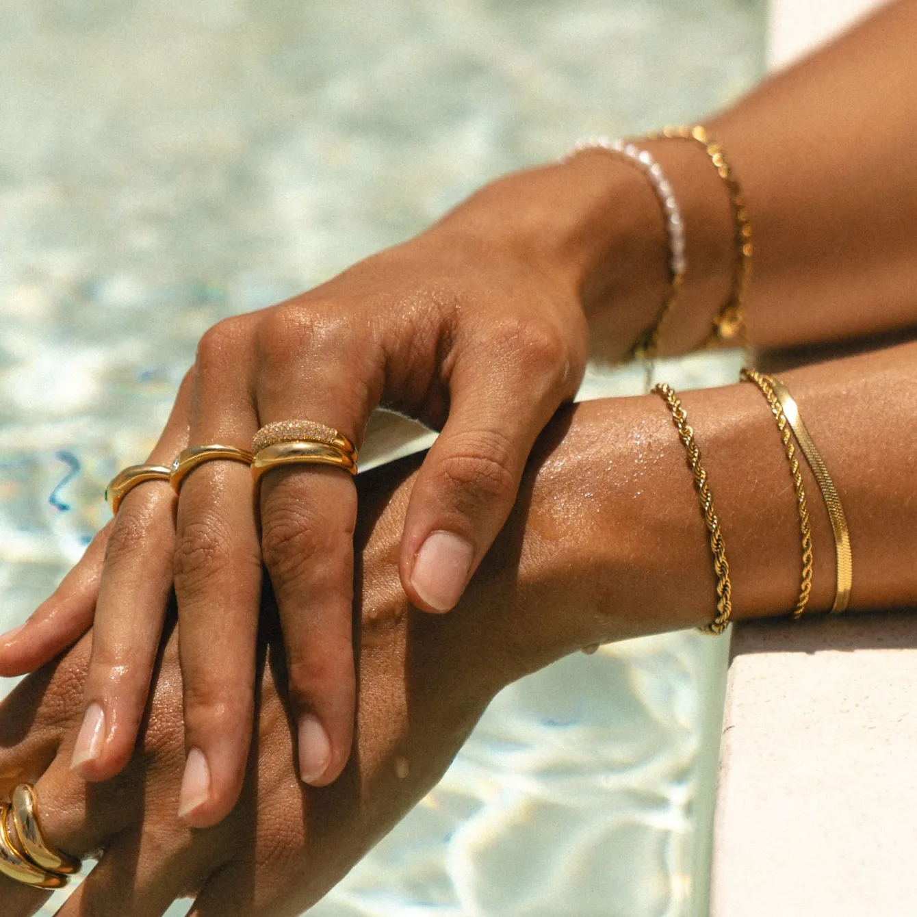Atolea Jewelry Rings<Day & Night Ring Set