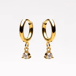 Atolea Jewelry Earrings<Diamond Drop Hoop Earrings