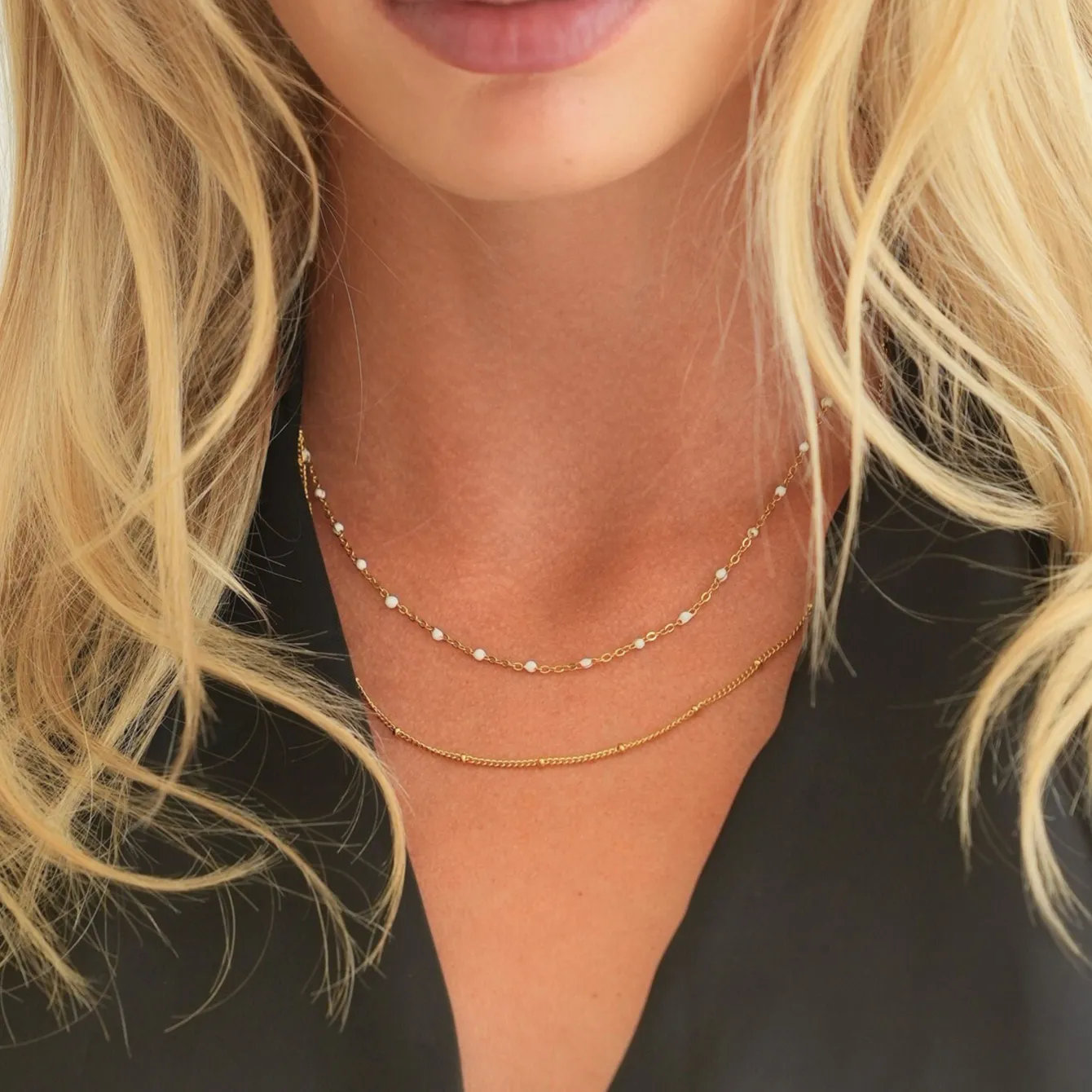 Atolea Jewelry Necklaces<Double Beaded Choker