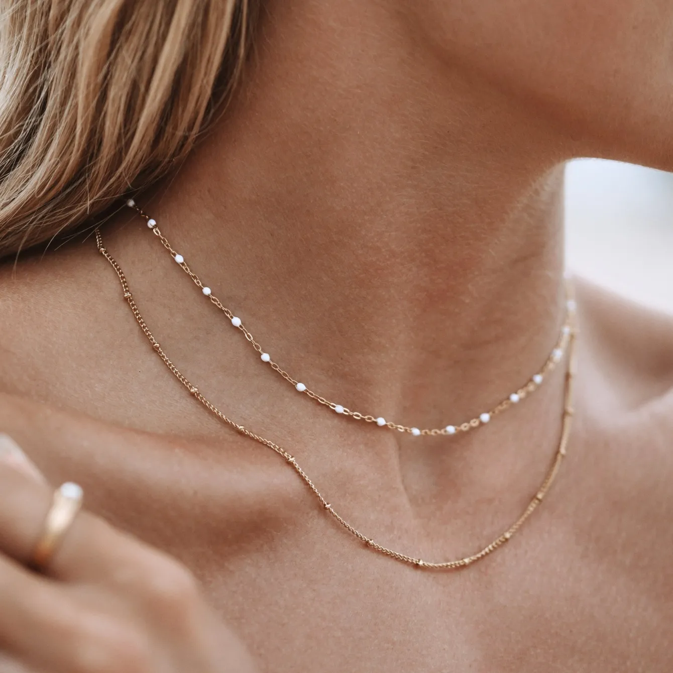 Atolea Jewelry Necklaces<Double Beaded Choker