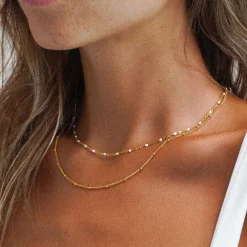Atolea Jewelry Necklaces<Double Beaded Choker