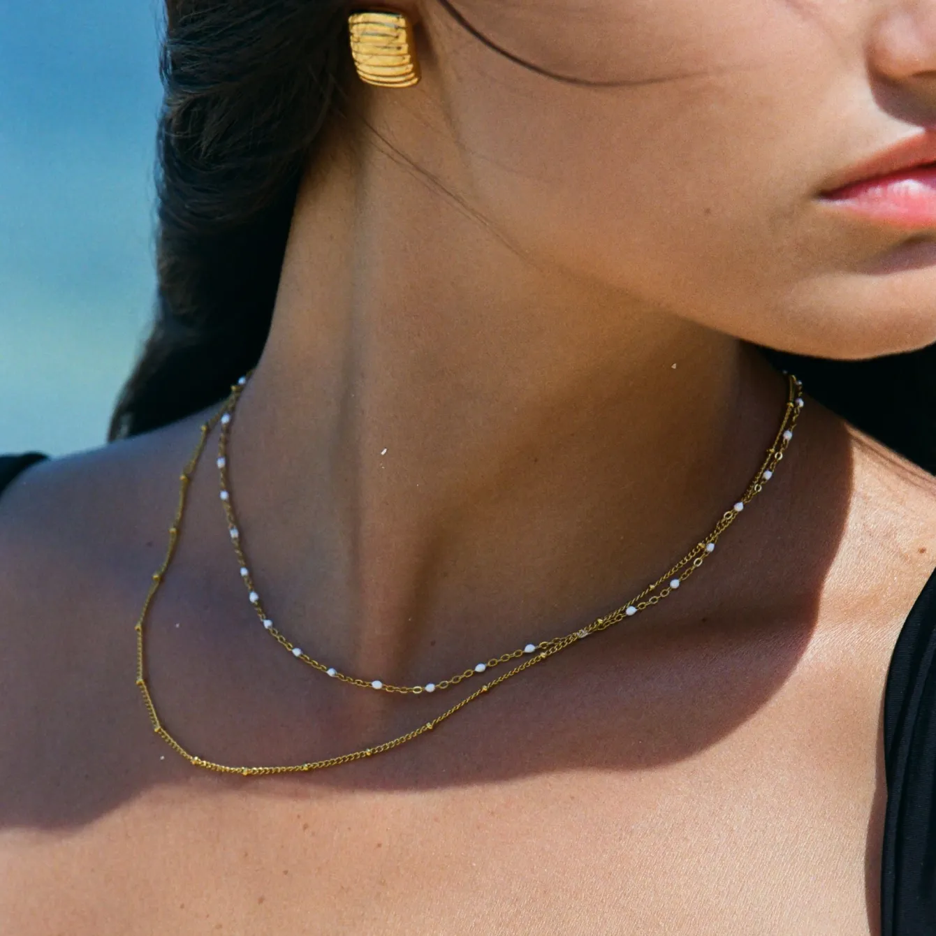 Atolea Jewelry Necklaces<Double Beaded Choker
