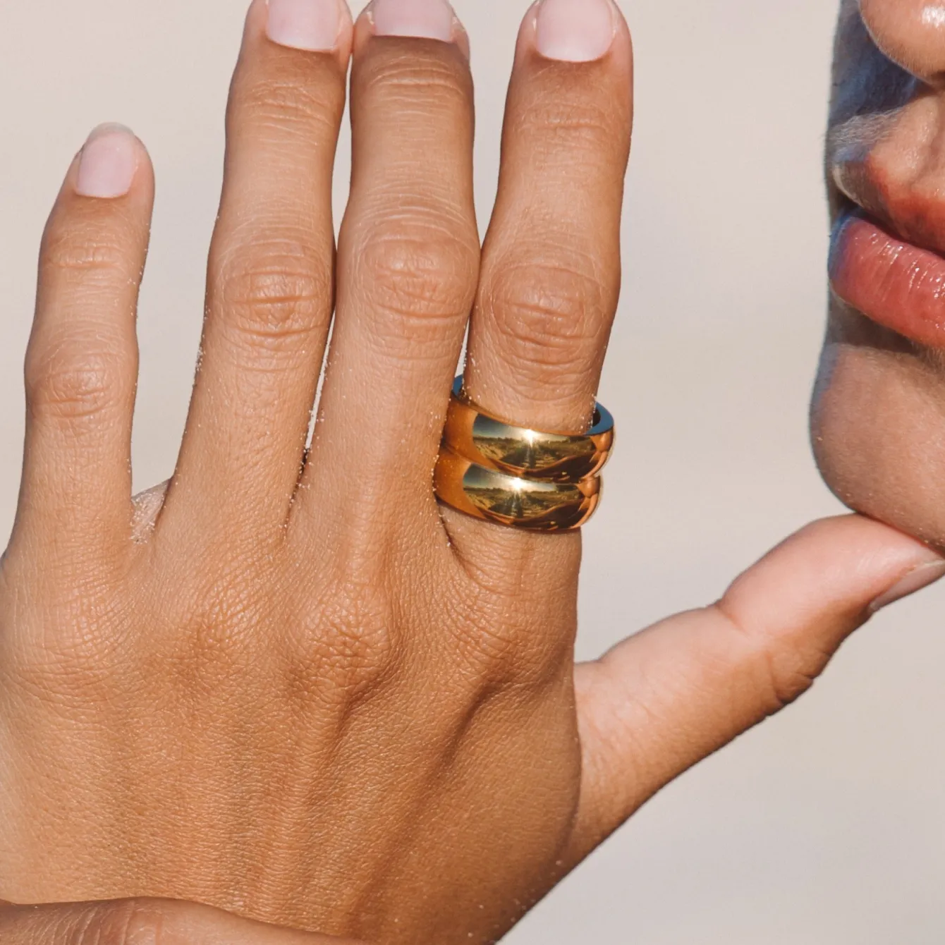 Atolea Jewelry Rings<Double Chunky Ring
