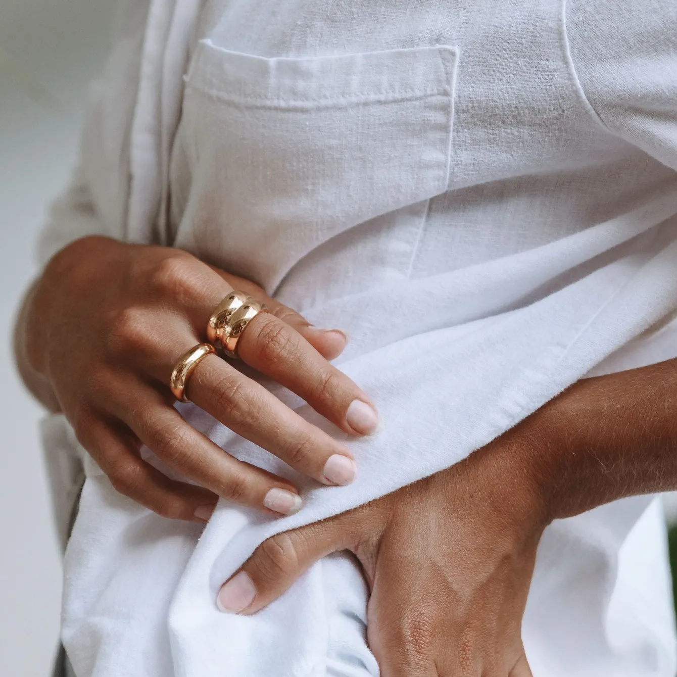 Atolea Jewelry Rings<Double Chunky Ring
