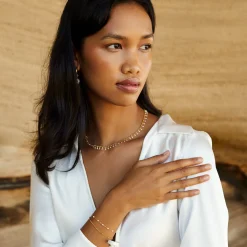 Atolea Jewelry Bracelets<Double White Beaded Bracelet