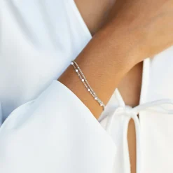 Atolea Jewelry Bracelets<Double White Beaded Bracelet