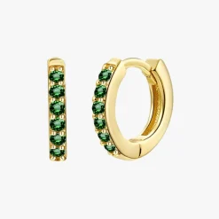 Atolea Jewelry Earrings<Emerald Hoops
