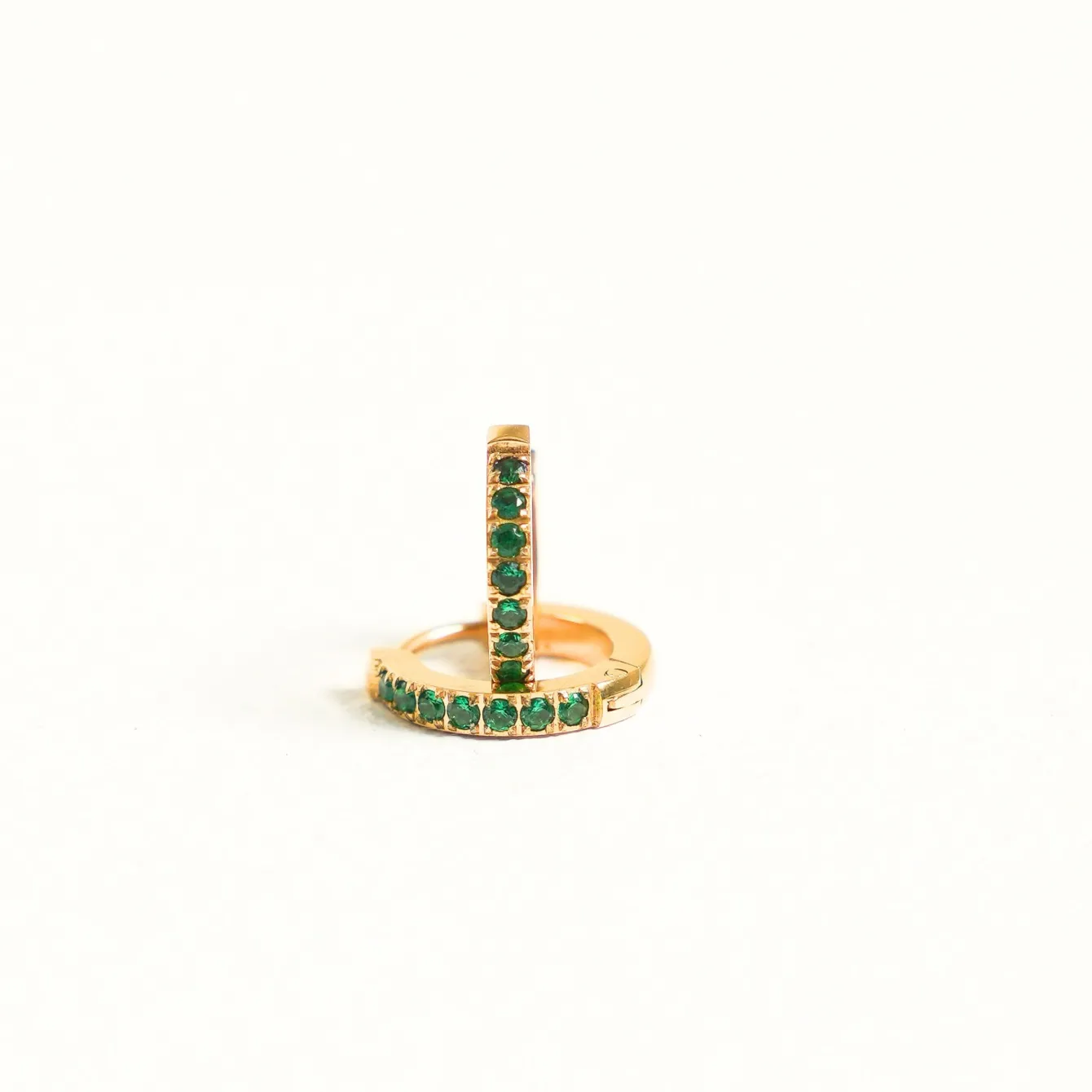 Atolea Jewelry Earrings<Emerald Hoops