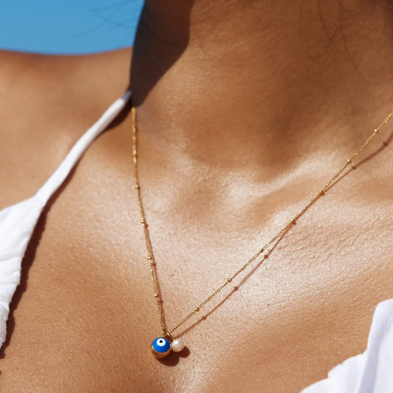 Atolea Jewelry Pearls|Necklaces<Evil Eye Necklace