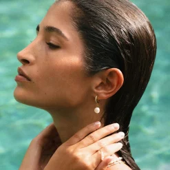 Atolea Jewelry Earrings|Pearls<Freshwater Pearl Hoop Earrings