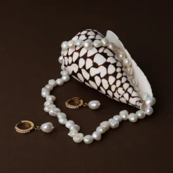 Atolea Jewelry Earrings|Pearls<Freshwater Pearl Hoop Earrings