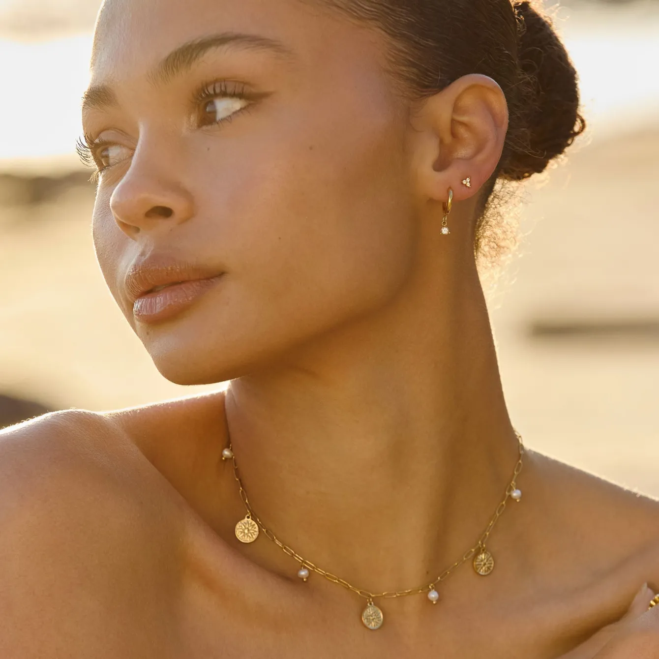 Atolea Jewelry Pearls|Necklaces<Golden Hour Choker