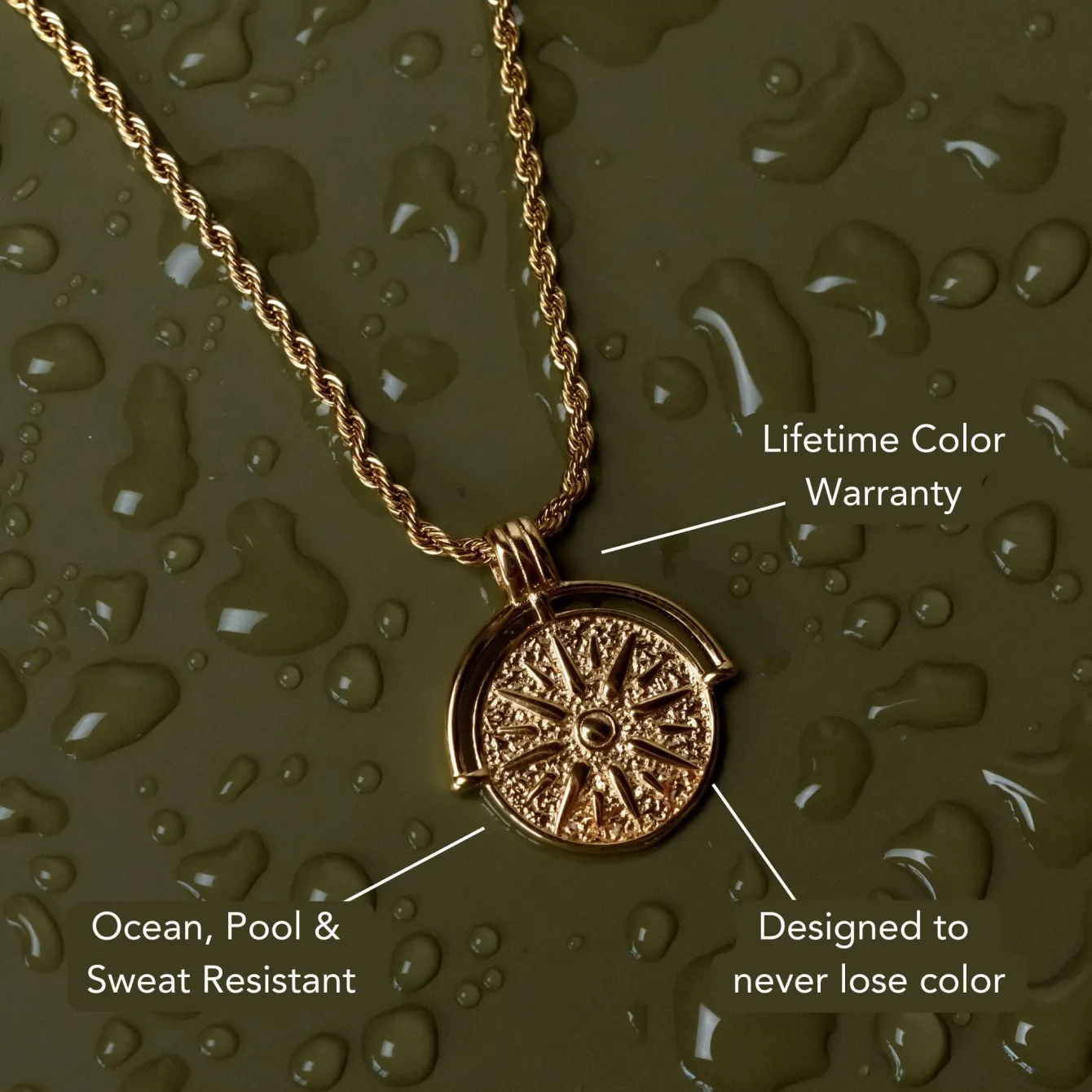Atolea Jewelry Necklaces<Golden Sun Necklace