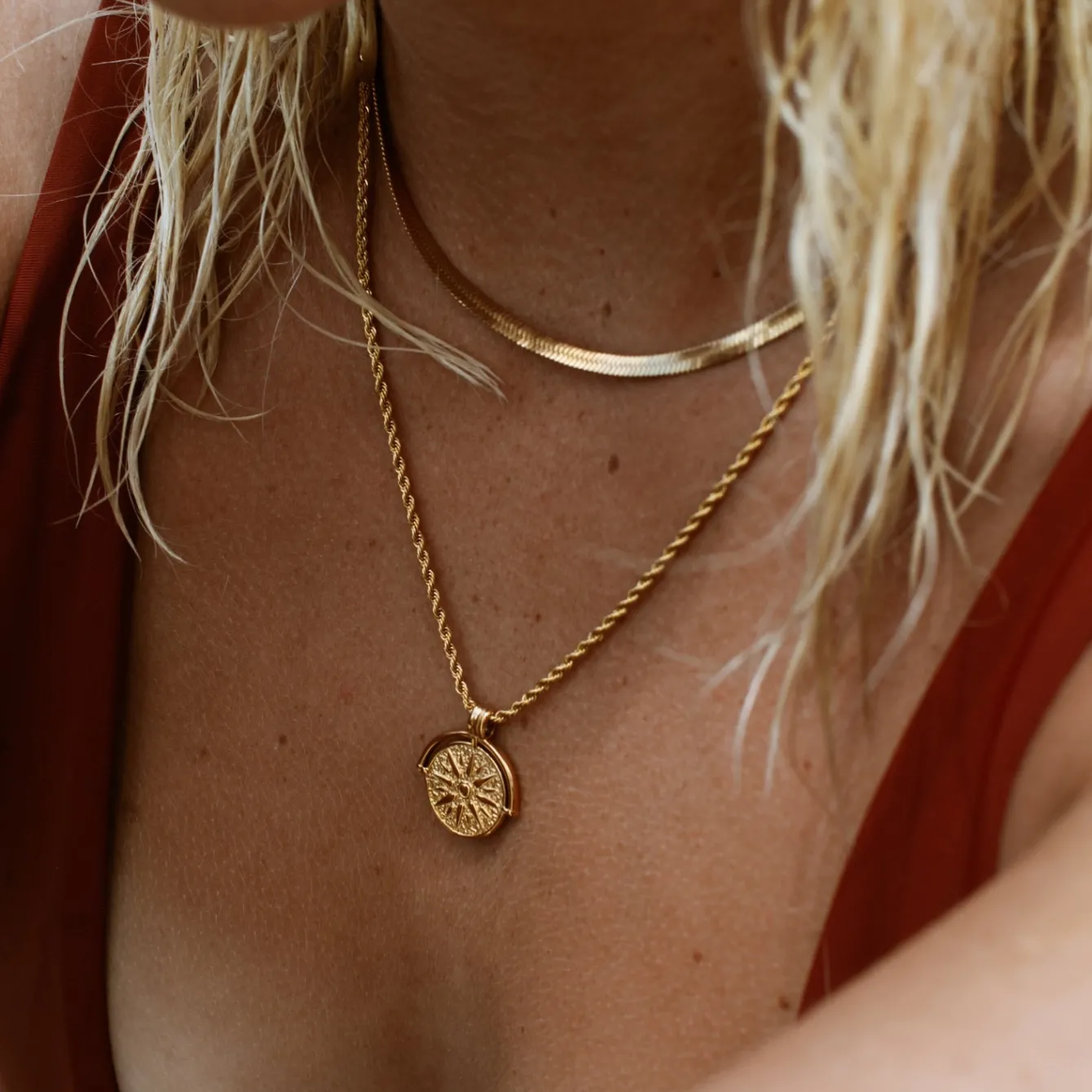 Atolea Jewelry Necklaces<Golden Sun Necklace