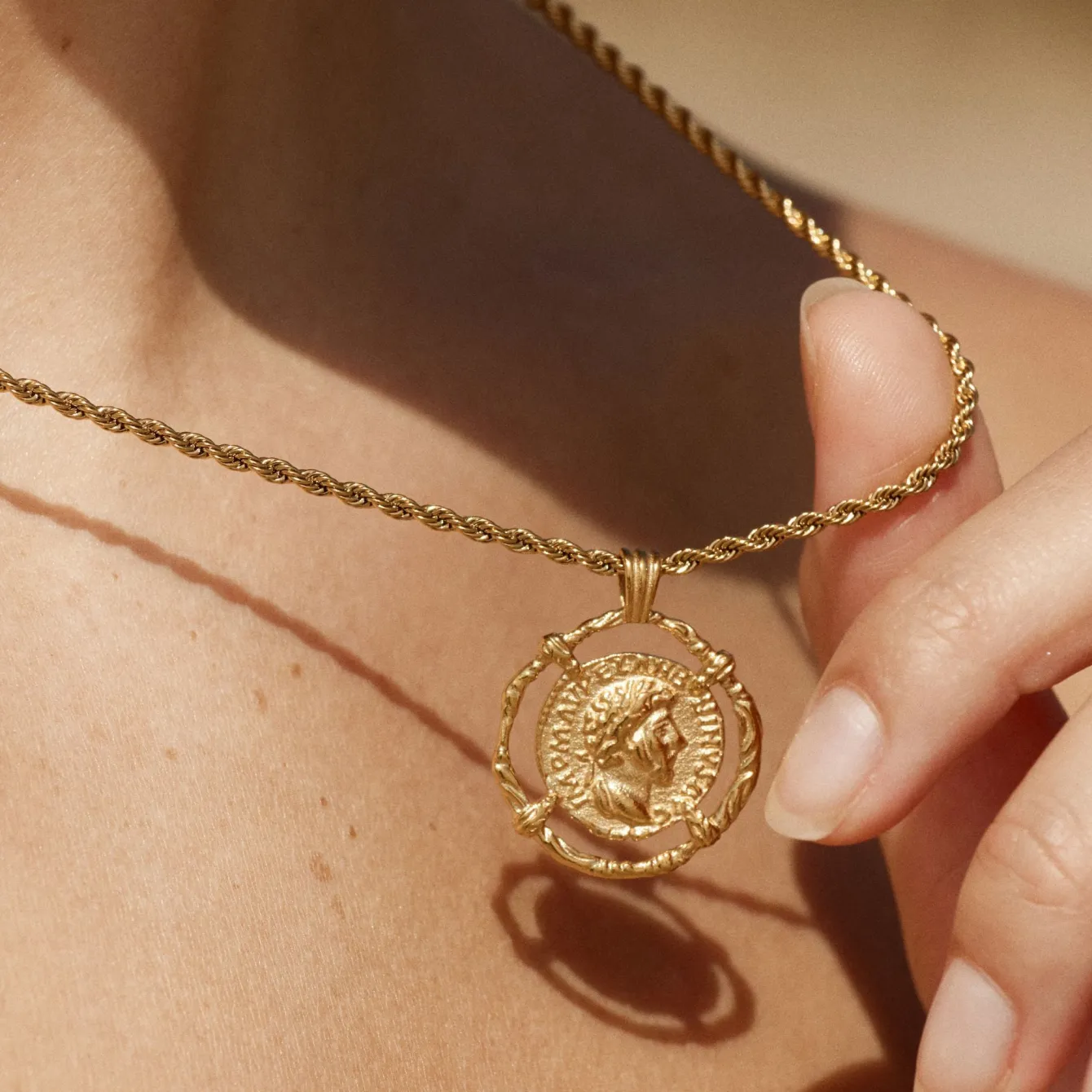 Atolea Jewelry Necklaces<Greek Coin Necklace