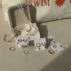 Atolea Jewelry Earrings|Pearls<Hammered Pearl Hoop Earrings