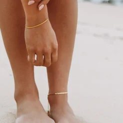 Atolea Jewelry Anklets<Kauai Herringbone Anklet