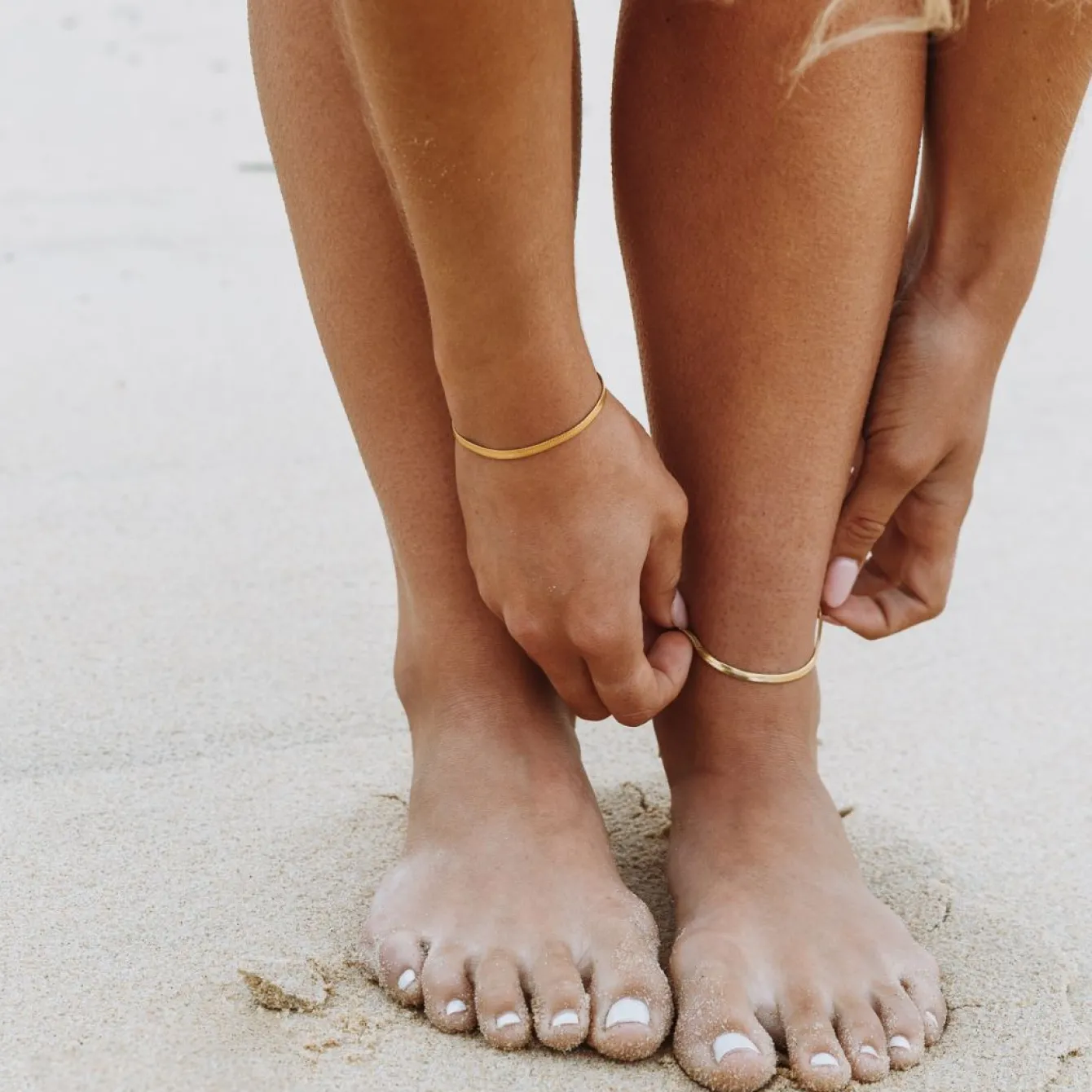 Atolea Jewelry Anklets<Kauai Herringbone Anklet