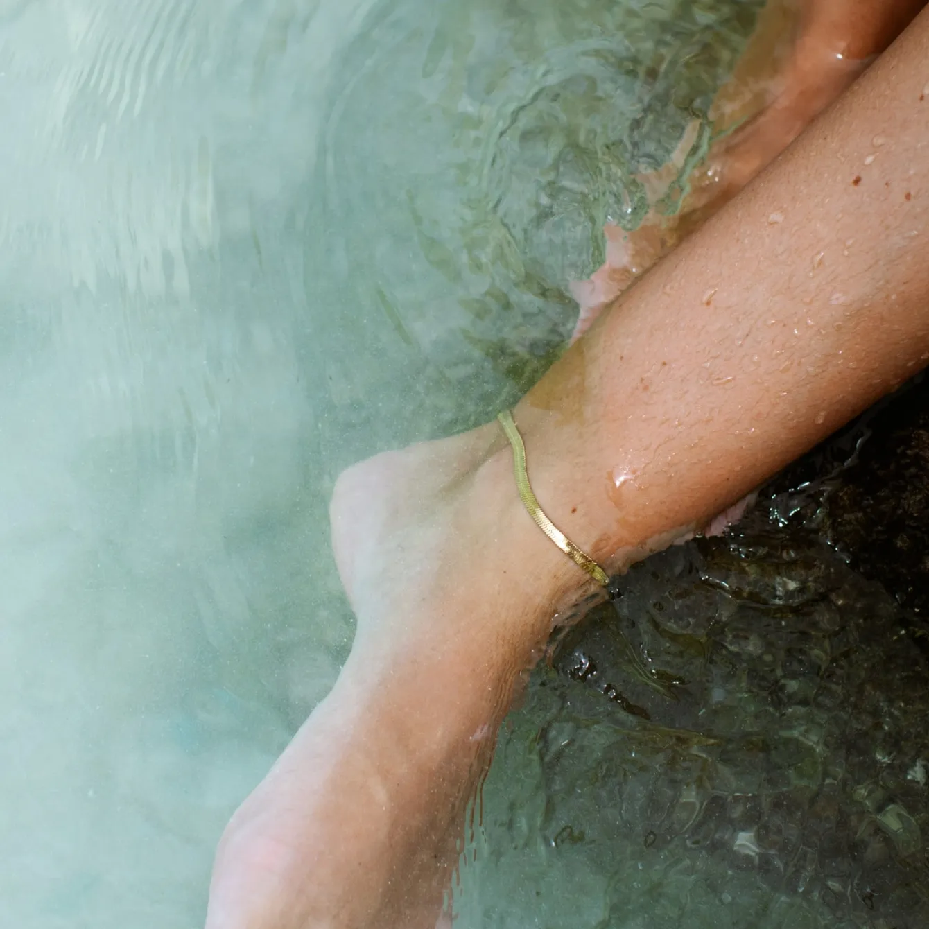 Atolea Jewelry Anklets<Kauai Herringbone Anklet