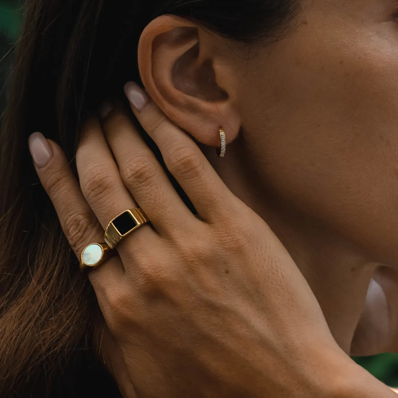 Atolea Jewelry Rings<Kaya Onyx Ring