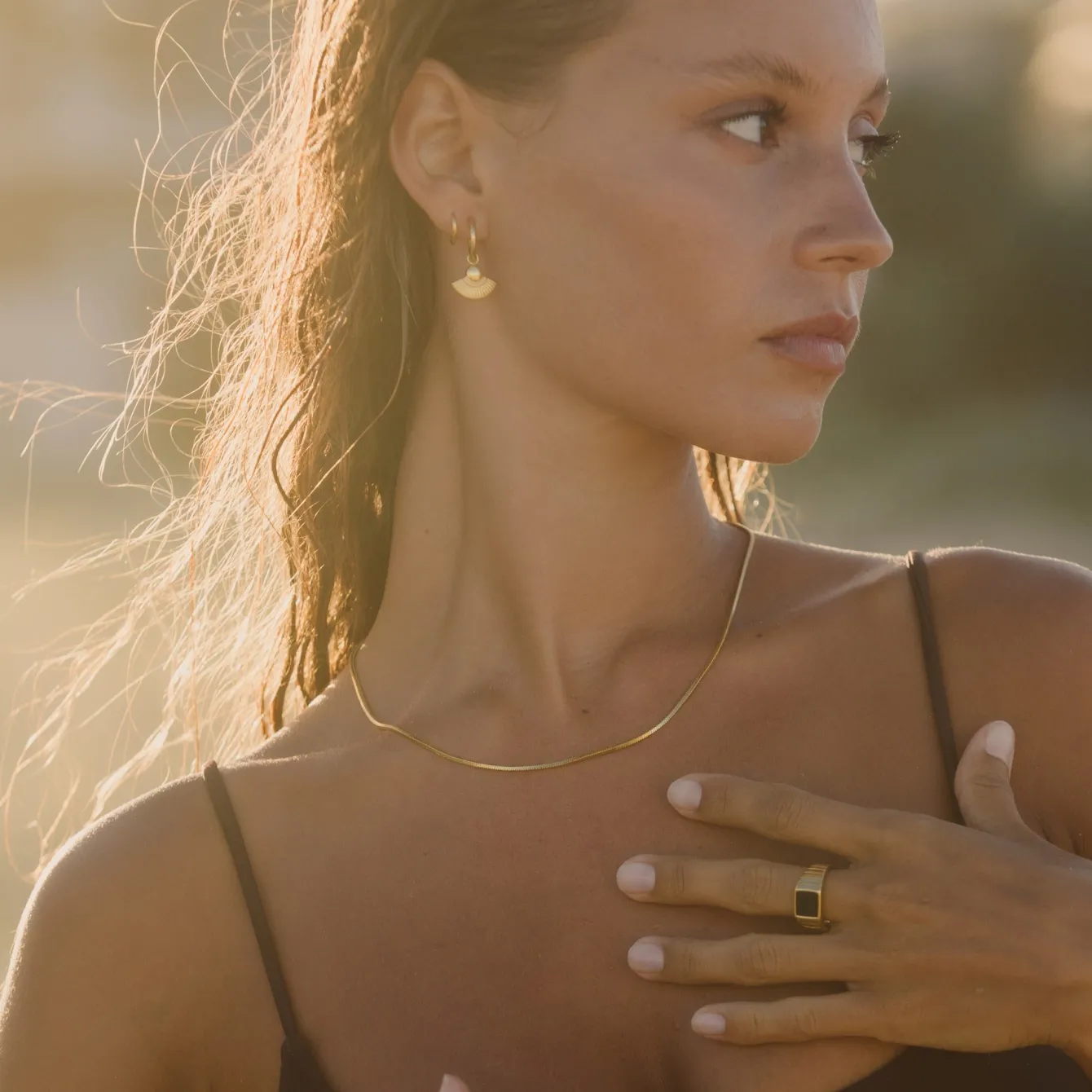 Atolea Jewelry Rings<Kaya Onyx Ring