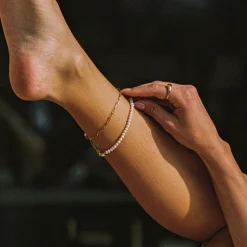 Atolea Jewelry Anklets|Pearls<La Plage Double Anklet