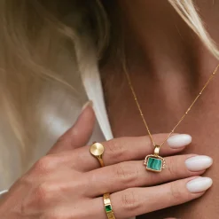 Atolea Jewelry Necklaces<Malachite Pendant