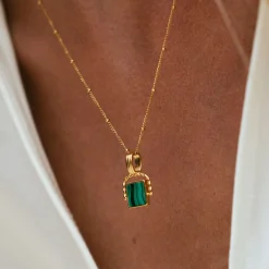 Atolea Jewelry Necklaces<Malachite Pendant
