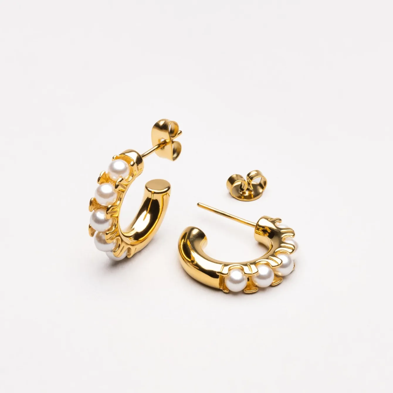 Atolea Jewelry Earrings|Pearls<Mini Pearl Huggies Earrings