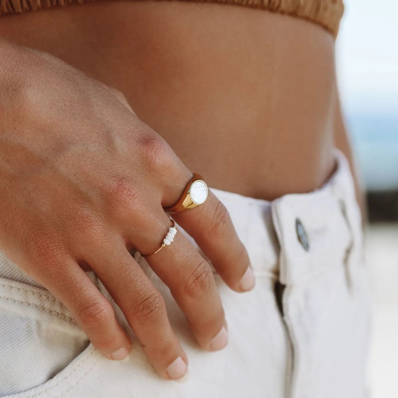 Atolea Jewelry Pearls|Rings<Mini Pearls Ring