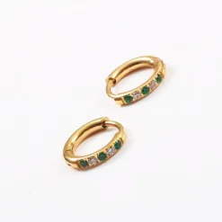 Atolea Jewelry Earrings<Oasis Green Hoops Earrings