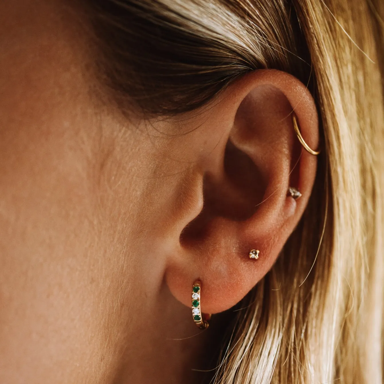 Atolea Jewelry Earrings<Oasis Green Hoops Earrings