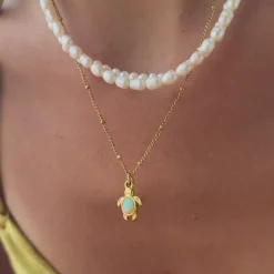 Atolea Jewelry Necklaces<Opal Turtle Necklace