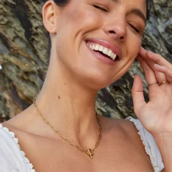 Atolea Jewelry Necklaces<Paperclip Toggle Necklace