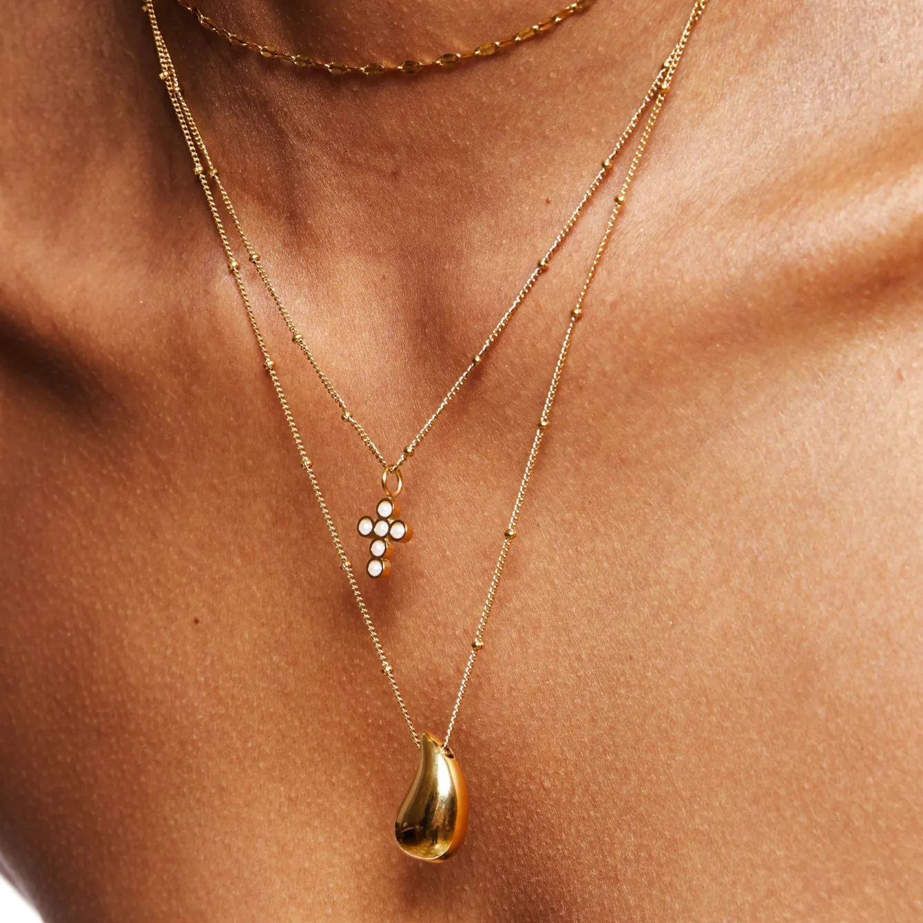 Atolea Jewelry Pearls|Necklaces<Pearl Cross Necklace