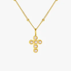 Atolea Jewelry Pearls|Necklaces<Pearl Cross Necklace