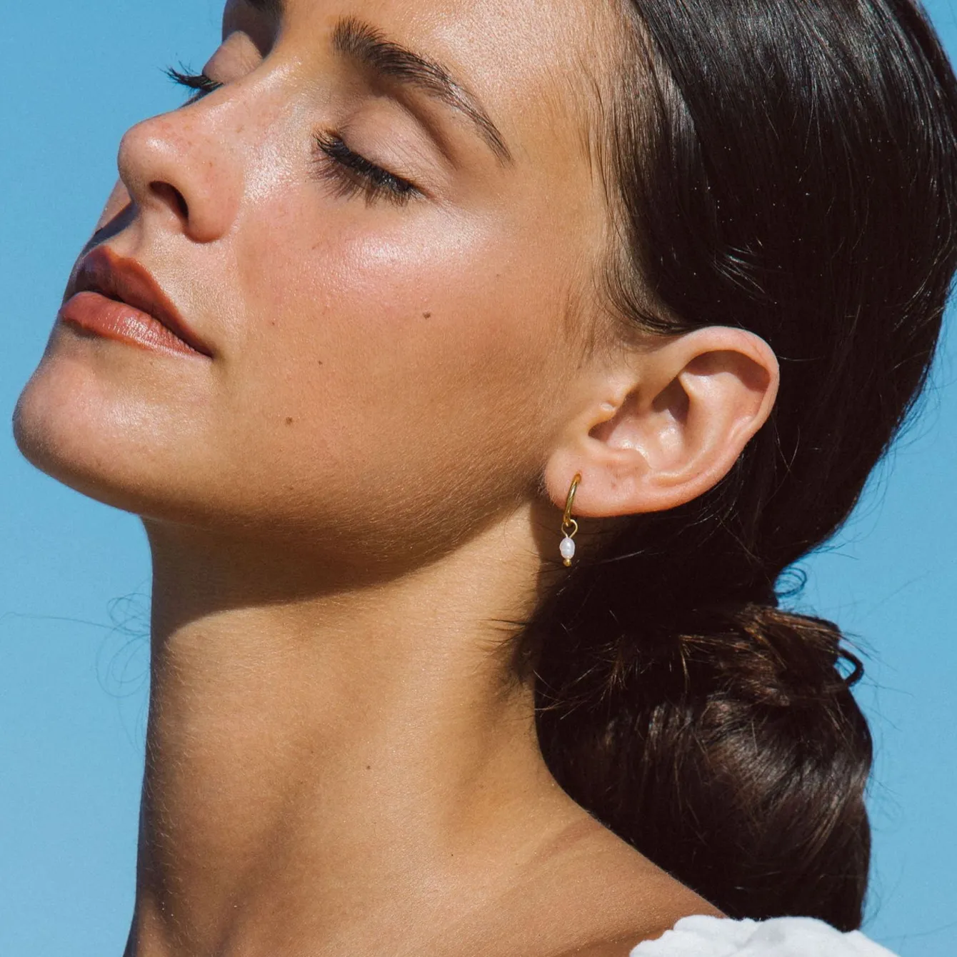 Atolea Jewelry Earrings|Pearls<Pearl Huggie Hoops