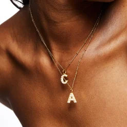 Atolea Jewelry Pearls|Necklaces<Pearl Initial Necklace