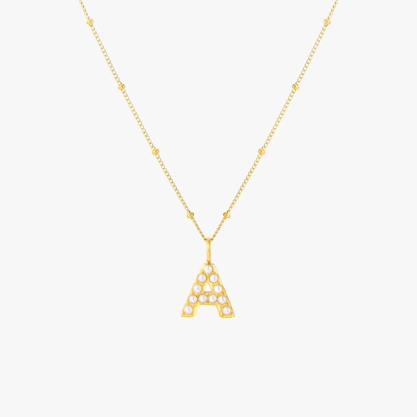 Atolea Jewelry Pearls|Necklaces<Pearl Initial Necklace